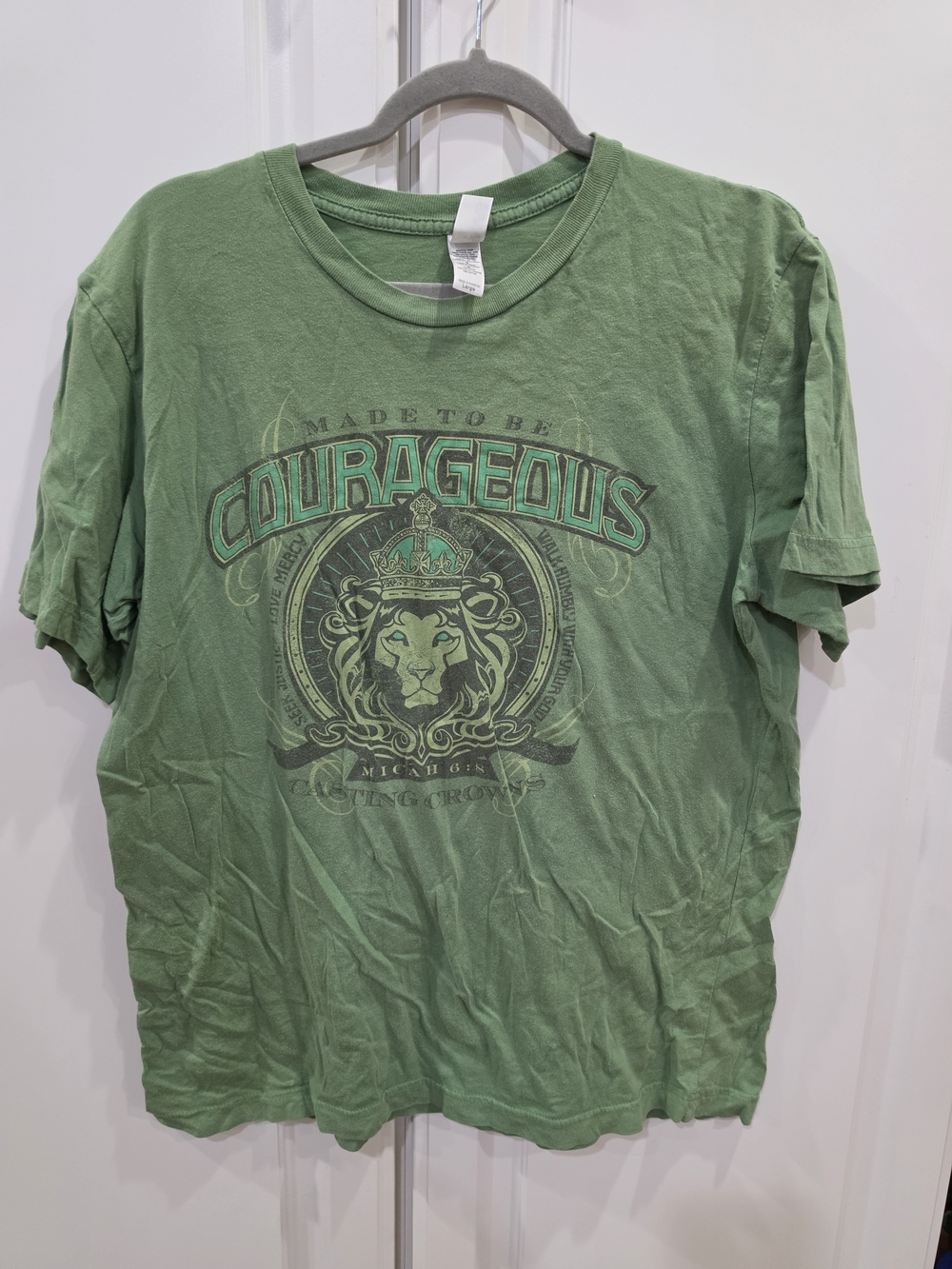 Bella Canvas Casting Crowns Green Courageous Lion Graphic Tee